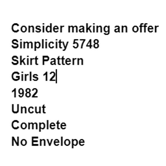 Simplicity 5857 Pattern Skirt Top Petticoat Girls 12 Gunnea Sax Cottage Ruffle - Picture 3 of 7